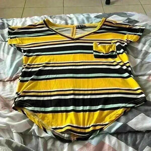 Striped Yellow Blouse